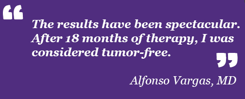 Dr. Vargas quote about being cancer-free